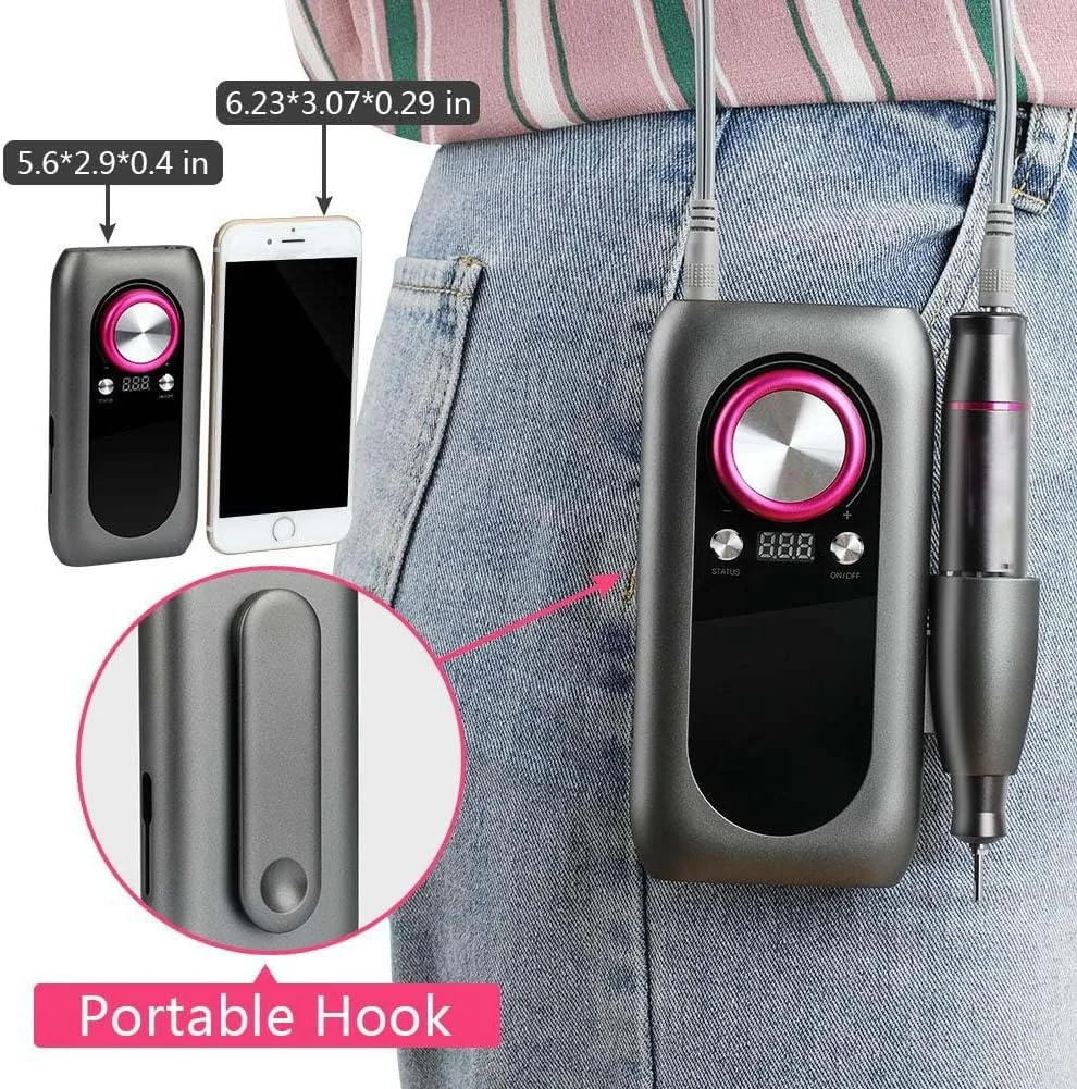 دستگاه سوهان برقی ناخن قابل شارژ Azonee، ۳۵۰۰۰ دور در دقیقه، دارای ۶ سر سوهان، ابزار برقی قابل حمل برای لایه برداری، سوهان زدن، پولیش، مناسب برای استفاده در منزل و سالن، مبتدیان و متخصصان مانیکور دستگاه سوهان برقی ناخن قابل شارژ Azonee، ۳۵۰۰۰ دور در دقیقه، دارای ۶ سر سوهان، ابزار برقی قابل حمل برای لایه برداری، سوهان زدن، پولیش، مناسب برای استفاده در منزل و سالن، مبتدیان و متخصصان مانیکور