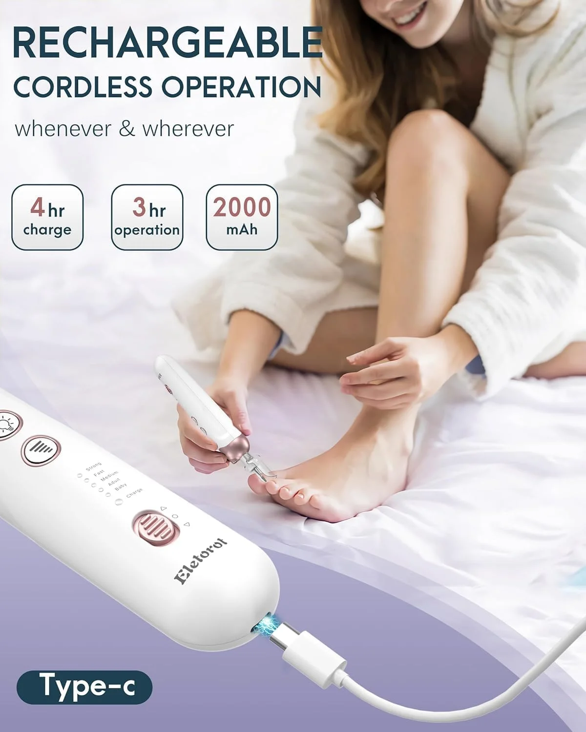 دستگاه سوهان برقی ناخن Azonee، کیت حرفه ای 8 در 1 بی سیم با چراغ LED، کیت حرفه ای مانیکور و پدیکور برای پینه ها، پولیش ناخن، آسیاب، سمباده و اصلاح کننده با 5 سرعت دستگاه سوهان برقی ناخن Azonee، کیت حرفه ای 8 در 1 بی سیم با چراغ LED، کیت حرفه ای مانیکور و پدیکور برای پینه ها، پولیش ناخن، آسیاب، سمباده و اصلاح کننده با 5 سرعت