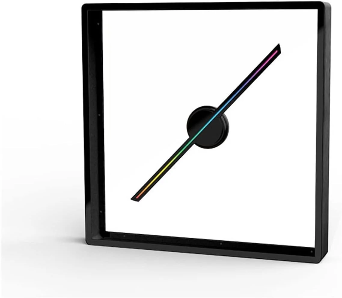 پروژکتور فن هولوگرام سه بعدی، پخش کننده تصویربرداری هولوگرافی با چشم غیر مسلح، نمایشگر تبلیغاتی از راه دور، برای نمایش تبلیغات محصولات، مجموعه 45 سانتی متری مشکی