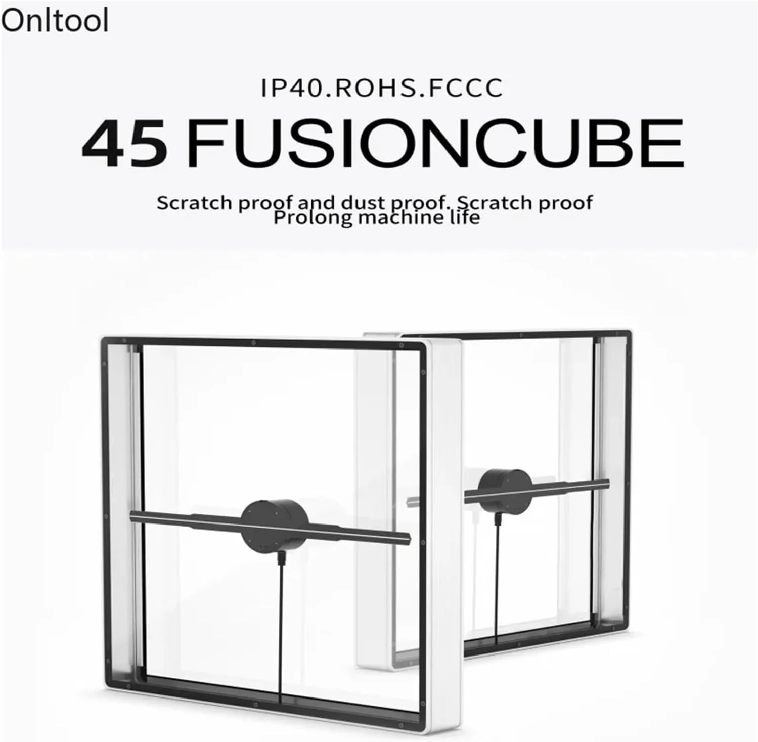 پروژکتور هولوگرام فن سه بعدی، نمایشگر تبلیغاتی از راه دور، نمایشگر بدون صفحه، کیفیت بالا، برای تبلیغات نمایشگاه خودرو، مجموعه طلایی P45