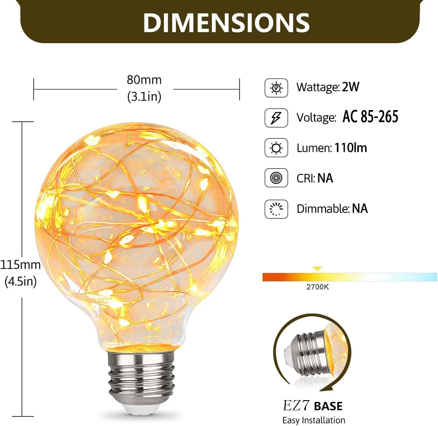 لامپ های LED آزونی، لامپ های تزئینی وینتیج، 4 عدد G80 E27 سفید گرم، چراغ های شب ادیسونی پیچی، چراغ های رشته ای تزئینی برای حمام، اتاق خواب، اتاق نشیمن، جشنواره لامپ های LED آزونی، لامپ های تزئینی وینتیج، 4 عدد G80 E27 سفید گرم، چراغ های شب ادیسونی پیچی، چراغ های رشته ای تزئینی برای حمام، اتاق خواب، اتاق نشیمن، جشنواره