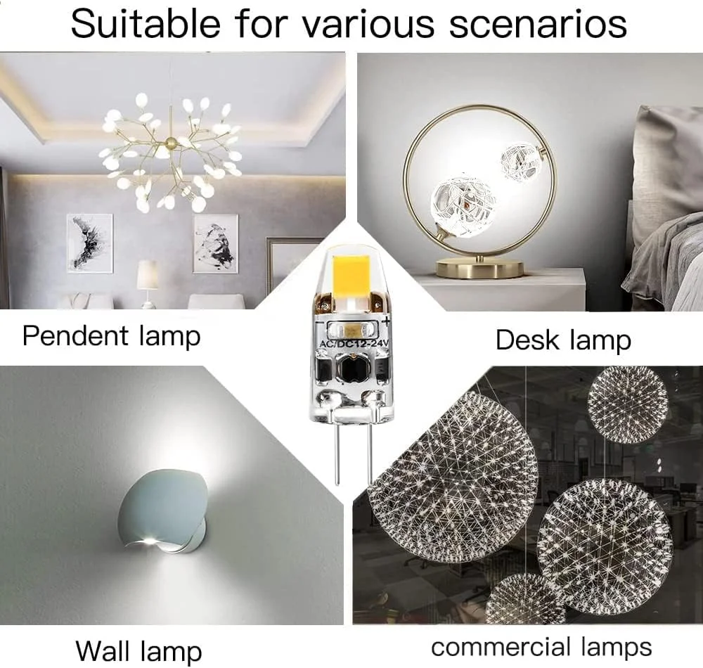 لامپ ال ای دی Azonee G4، لامپ دوشاخه 12 ولت JC G4، جایگزین لامپ هالوژن 20 وات G4، سفید مهتابی 4500K، لامپ G4 برای چراغ زیر کابینتی، چراغ های سقفی (بسته 6 عددی) لامپ ال ای دی Azonee G4، لامپ دوشاخه 12 ولت JC G4، جایگزین لامپ هالوژن 20 وات G4، سفید مهتابی 4500K، لامپ G4 برای چراغ زیر کابینتی، چراغ های سقفی (بسته 6 عددی)