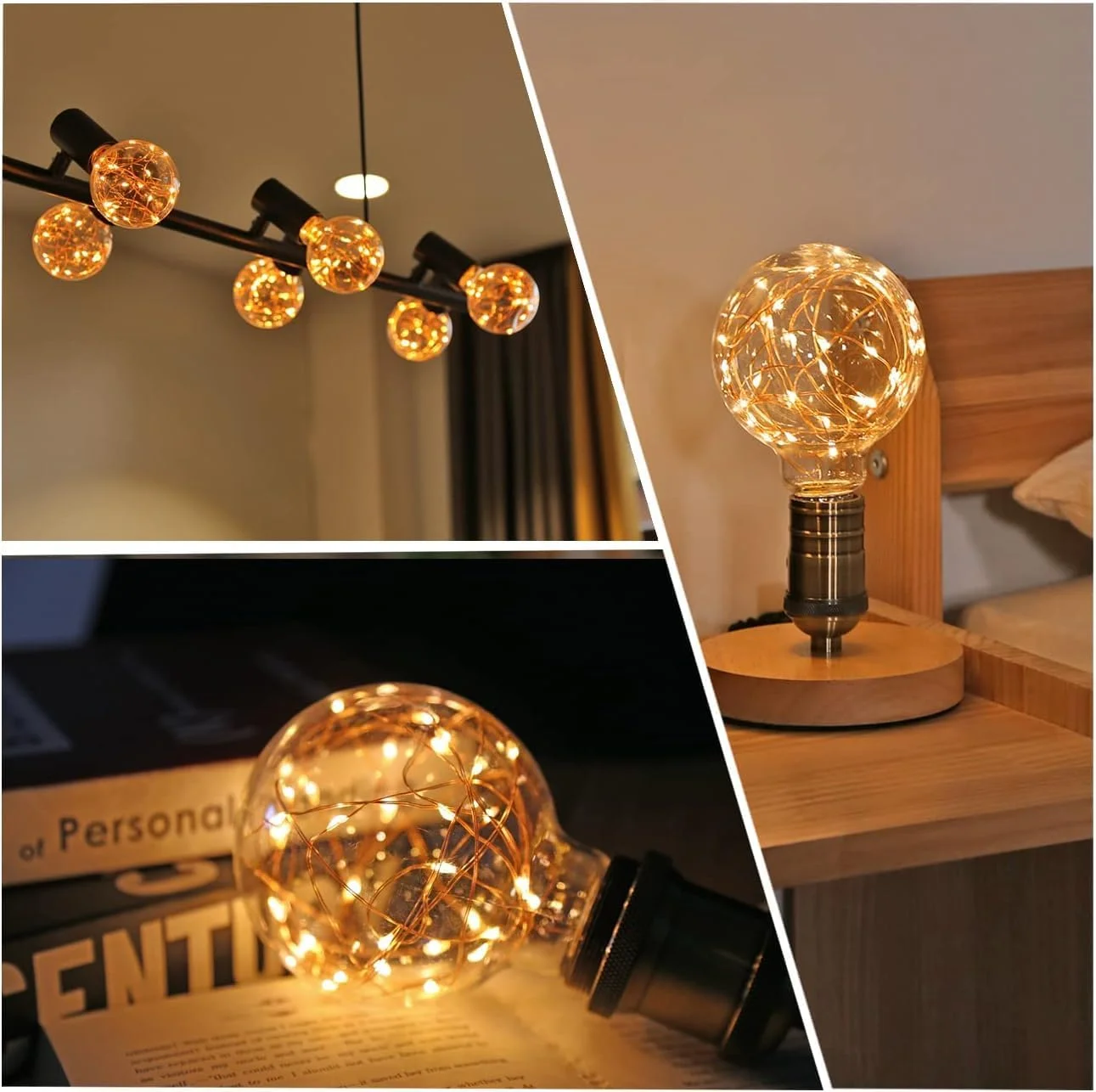 لامپ های LED آزونی، لامپ های تزئینی وینتیج، 4 عدد G80 E27 سفید گرم، چراغ های شب ادیسونی پیچی، چراغ های رشته ای تزئینی برای حمام، اتاق خواب، اتاق نشیمن، جشنواره لامپ های LED آزونی، لامپ های تزئینی وینتیج، 4 عدد G80 E27 سفید گرم، چراغ های شب ادیسونی پیچی، چراغ های رشته ای تزئینی برای حمام، اتاق خواب، اتاق نشیمن، جشنواره