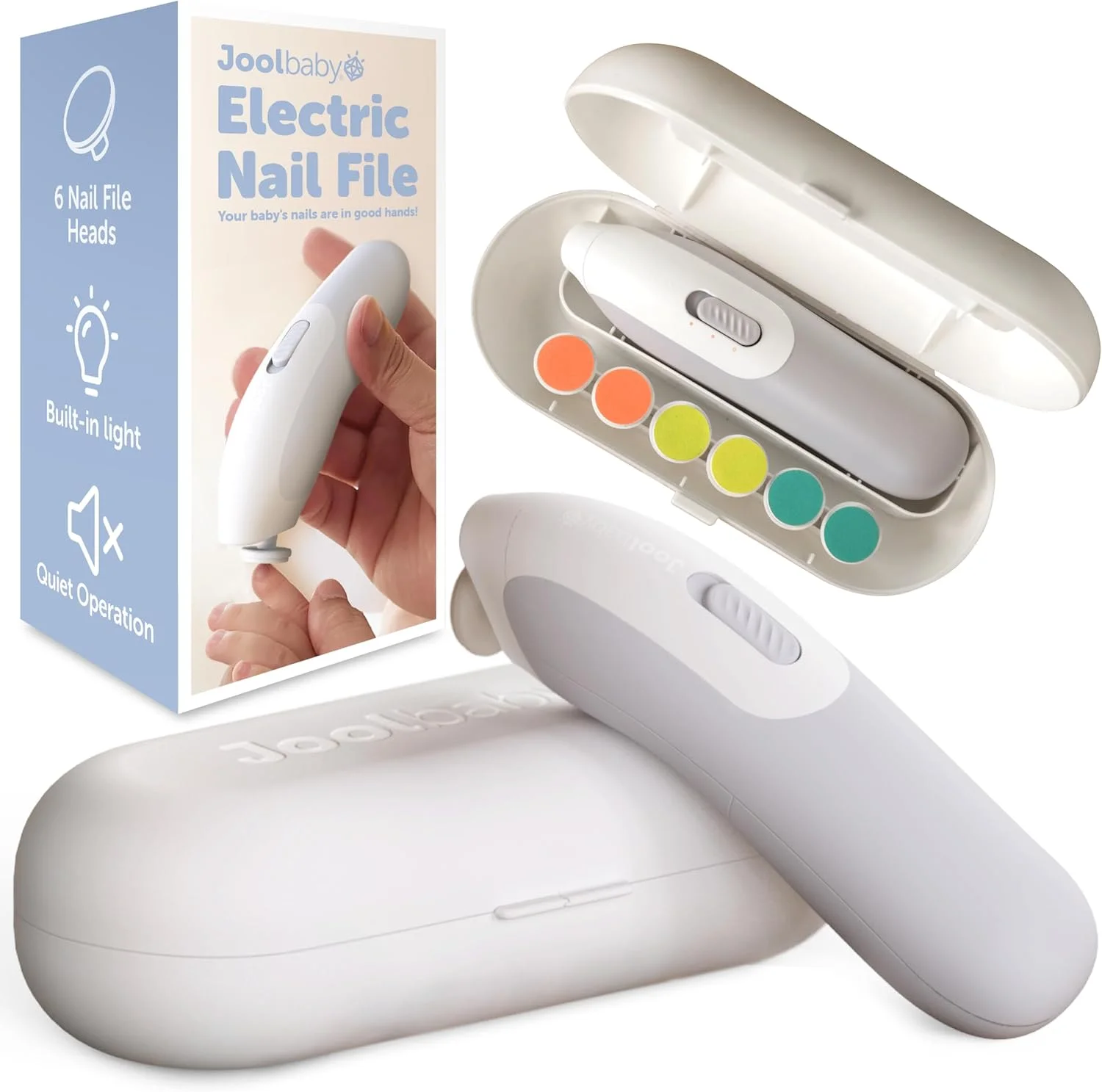 سوهان ناخن برقی کودک جول بیبی - دارای چراغ داخلی و عملکرد آرام برای کوتاه کردن سریع و آسان ناخن سوهان ناخن برقی کودک جول بیبی - دارای چراغ داخلی و عملکرد آرام برای کوتاه کردن سریع و آسان ناخن