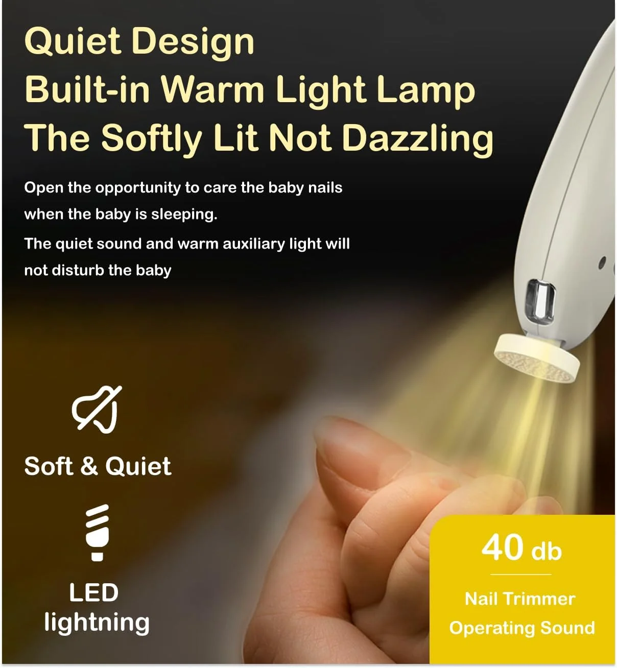 ست مانیکور نوزاد گروویر، ناخن گیر برقی قابل شارژ با 6 سری سمباده و چراغ LED، ست سوهان ناخن ایمن برای پولیش، پیرایش و مراقبت از ناخن های دست و پای نوزاد و کودک نوپا ست مانیکور نوزاد گروویر، ناخن گیر برقی قابل شارژ با 6 سری سمباده و چراغ LED، ست سوهان ناخن ایمن برای پولیش، پیرایش و مراقبت از ناخن های دست و پای نوزاد و کودک نوپا