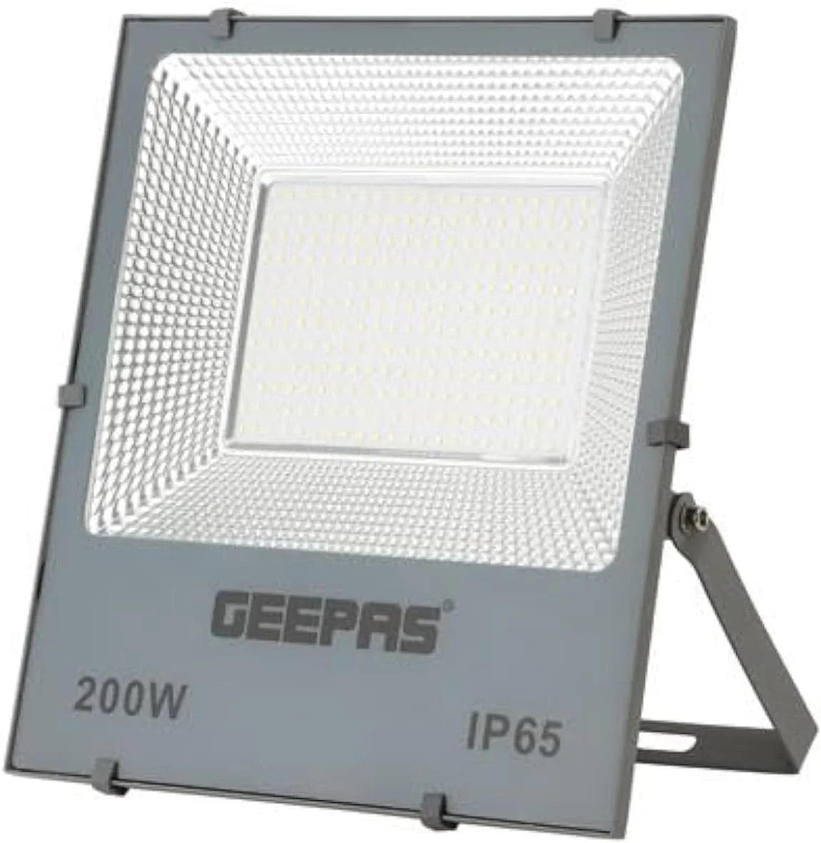 چراغ نورافکن ال ای دی 200 وات جیپاس مدل GESL55118 | 16000 لومن و دمای رنگ 6500 کلوین | چراغ ال ای دی با 80% بازدهی انرژی، مناسب برای فضای باز، پارکینگ و غیره، مشکی