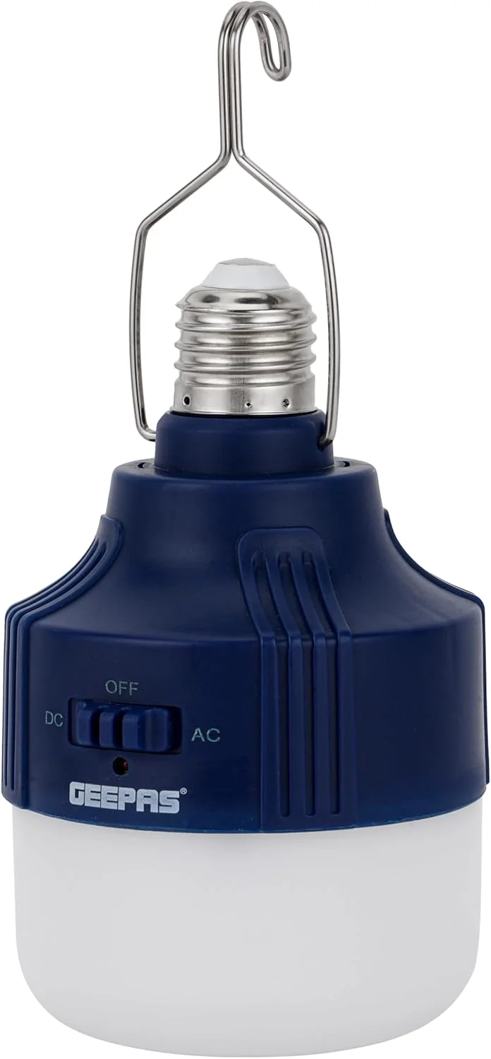 لامپ LED شارژی Geepas، صرفه جویی در انرژی، 18 وات، GESL55094N LED با روشنایی بالا، باتری لیتیومی قابل شارژ