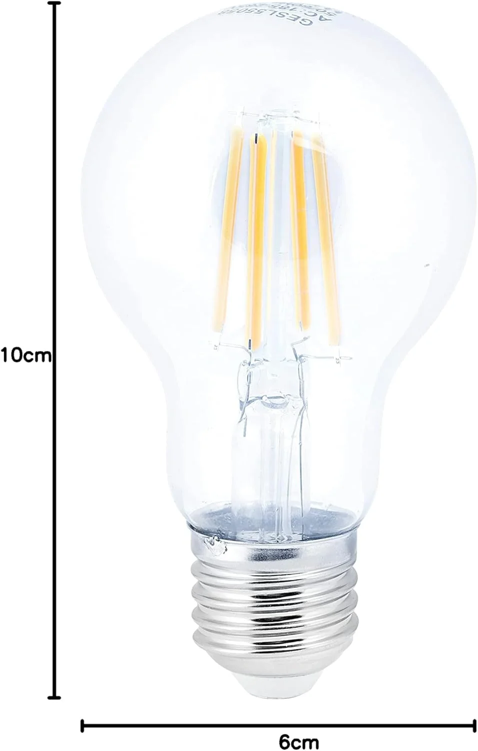 لامپ رشته ای ال ای دی کم مصرف Geepas GESL55058، 8 وات | لامپ های ال ای دی قدیمی، 4000K و 810 لومن | 1500 ساعت کارکرد | ایده آل برای خانه، هتل، رستوران ها و موارد دیگر