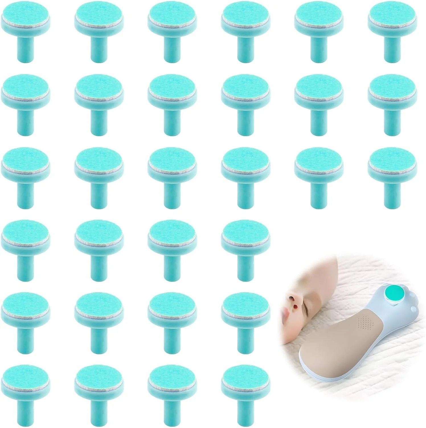 پدهای سوهان ناخن کودک 30 عددی، پدهای جایگزین برای سری سوهان ناخن برقی کودک مناسب نوزادان 12 ماهه و بالاتر (آبی) پدهای سوهان ناخن کودک 30 عددی، پدهای جایگزین برای سری سوهان ناخن برقی کودک مناسب نوزادان 12 ماهه و بالاتر (آبی)