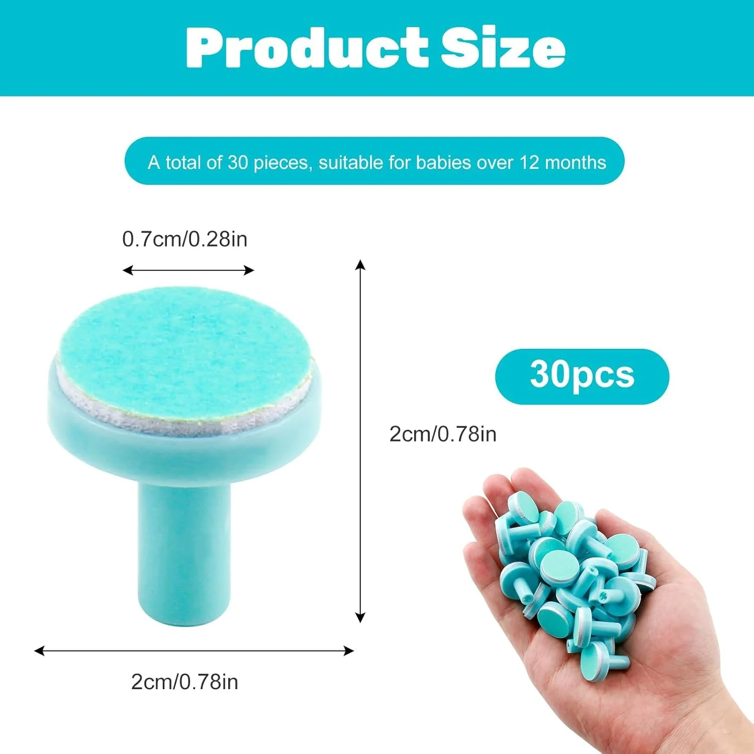 پدهای سوهان ناخن کودک 30 عددی، پدهای جایگزین برای سری سوهان ناخن برقی کودک مناسب نوزادان 12 ماهه و بالاتر (آبی) پدهای سوهان ناخن کودک 30 عددی، پدهای جایگزین برای سری سوهان ناخن برقی کودک مناسب نوزادان 12 ماهه و بالاتر (آبی)