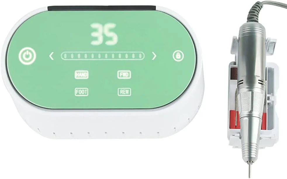 دستگاه مانیکور و پدیکور Temkin، ۳۵۰۰۰ دور در دقیقه، حرفه ای، کم صدا، ست برقی سوهان ناخن برای مبتدیان، جعبه نگهداری با سر سنگ زنی، سبز (رنگ: سبز) دستگاه مانیکور و پدیکور Temkin، ۳۵۰۰۰ دور در دقیقه، حرفه ای، کم صدا، ست برقی سوهان ناخن برای مبتدیان، جعبه نگهداری با سر سنگ زنی، سبز (رنگ: سبز)