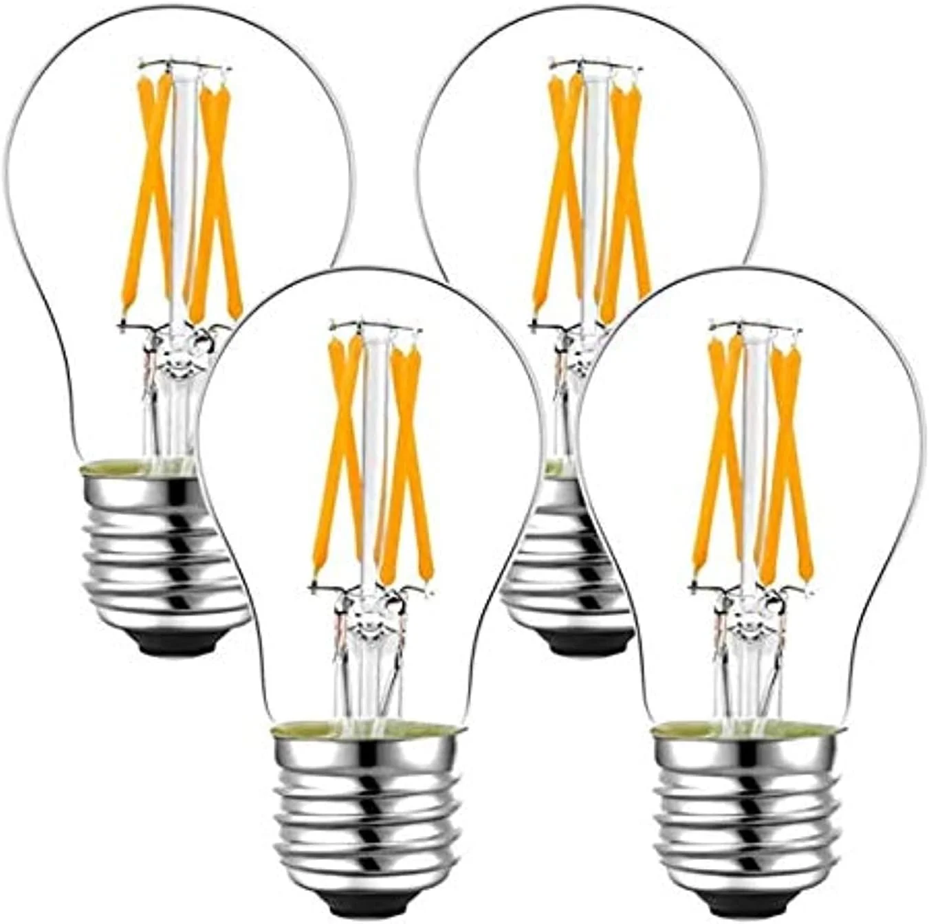 لامپ ادیسونی LED فیلامنتی MODI، پایه E27، غیر قابل تنظیم نور، 8 وات، بسته 4 عددی