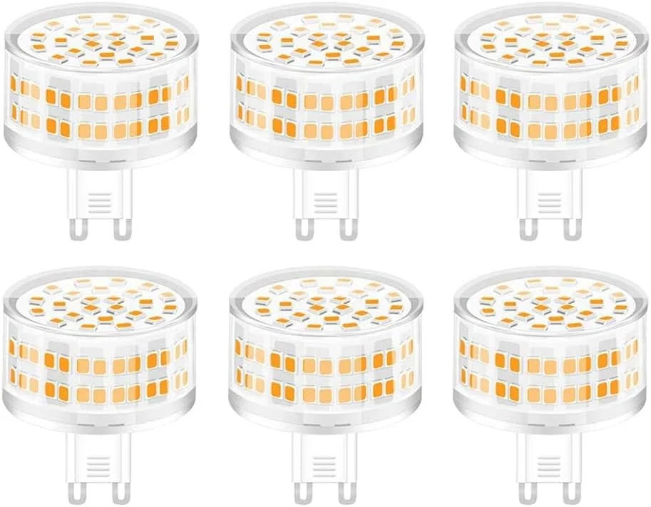لامپ ال ای دی 9 وات NALACAL G9، 800 لومن، 88 عدد LED SMD 2835، معادل هالوژن 90 وات، سفید گرم 3000K، لامپ های ذرت صرفه جویی در انرژی، زاویه تابش 360 درجه، بدون سوسو، غیر قابل تنظیم نور، بسته 6 عددی