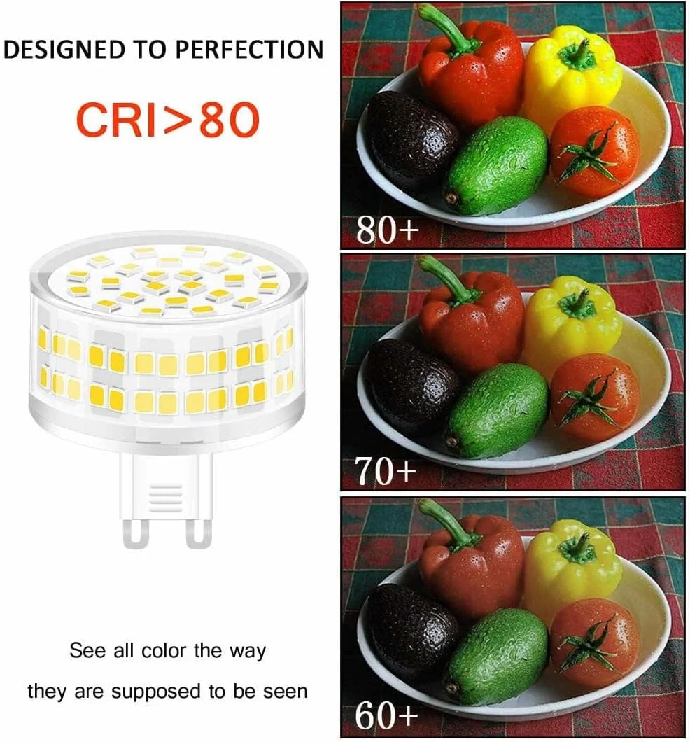 لامپ ال ای دی 9 وات NALACAL G9، 800 لومن، 88 عدد LED SMD 2835، معادل هالوژن 90 وات، سفید گرم 3000K، لامپ های ذرت صرفه جویی در انرژی، زاویه تابش 360 درجه، بدون سوسو، غیر قابل تنظیم نور، بسته 6 عددی