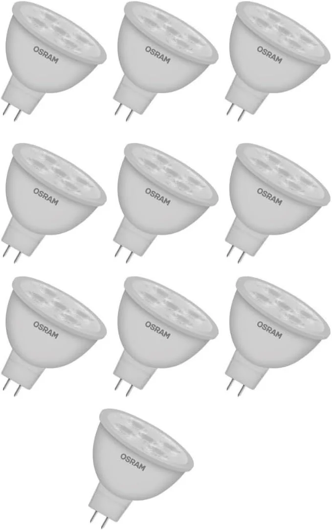 چراغ ال ای دی MR16 اوسرام 12 ولت، نور پایین GU5.3، 5.5 وات 500 لومن، 6500 کلوین - بسته 10 عددی