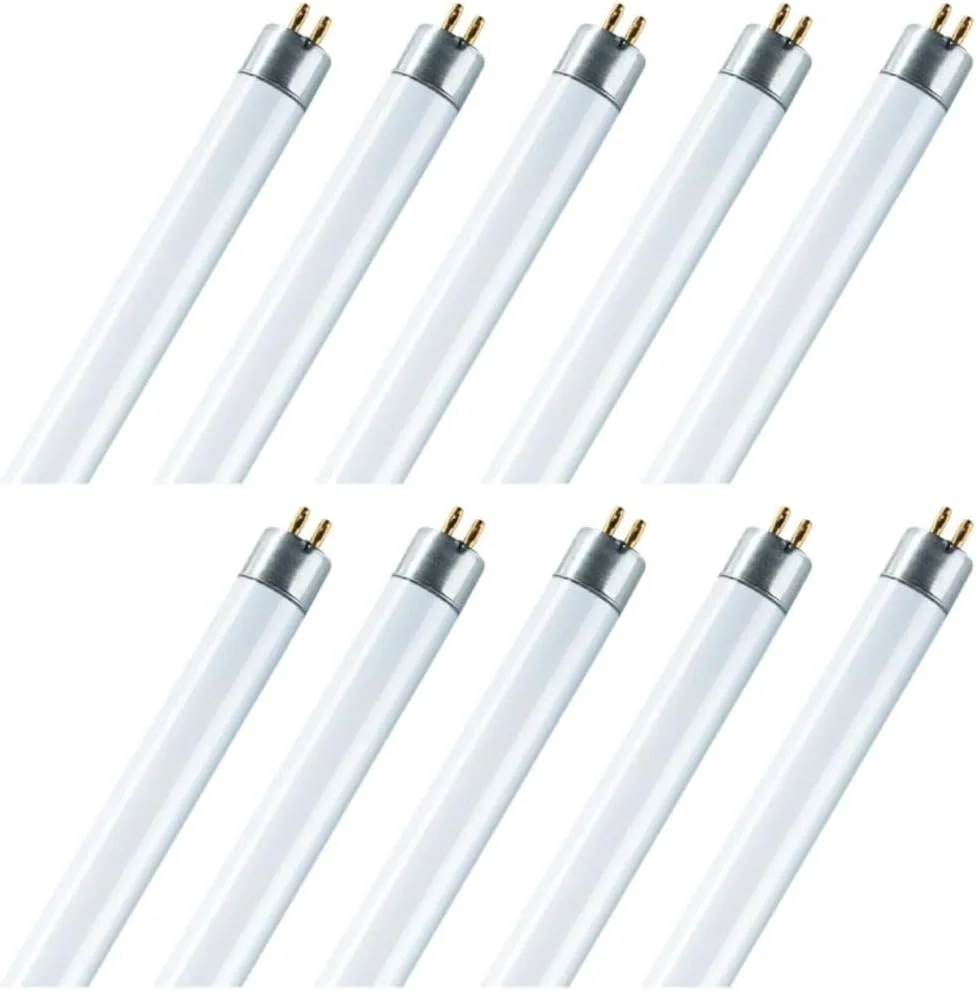 لامپ مهتابی T5 HE اوسرام لومیلکس 14 وات 2700 کلوین سفید خیلی گرم، پایه G5 - بسته 10 عددی (55 سانتی متر) - بسته 10 عددی، FH14W827PRC-COMBO-10