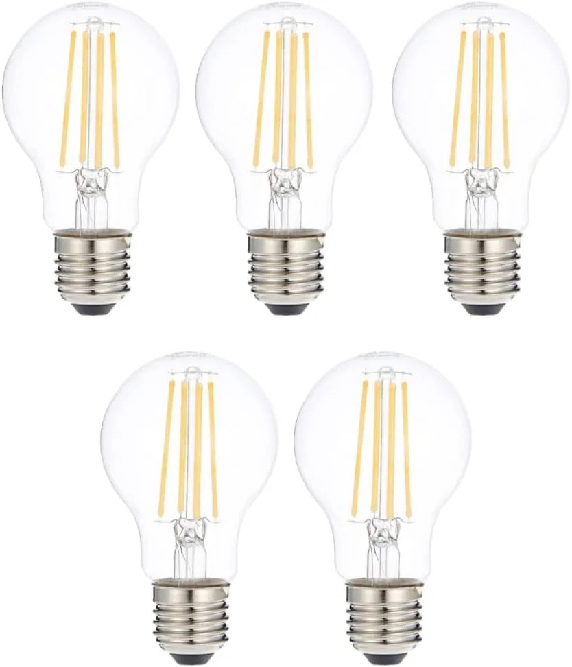 لامپ ال ای دی Osram E27، سفید یخی، رشته ای شفاف، Value Classic A60 7.5W/840 - بسته 5 عددی، LEDFILCLA75W840E27-COMBO-05