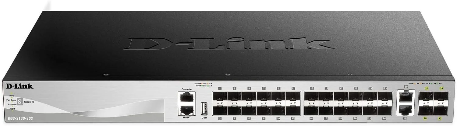 سوئیچ دی-لینک DGS 3130-30S - سوئیچ - L3 Lite - مدیریت شده - 30 پورت SFP + 2 پورت اترنت 10 گیگابیتی + 4 پورت SFP+ 10 گیگابیتی سوئیچ دی-لینک DGS 3130-30S - سوئیچ - L3 Lite - مدیریت شده - 30 پورت SFP + 2 پورت اترنت 10 گیگابیتی + 4 پورت SFP+ 10 گیگابیتی