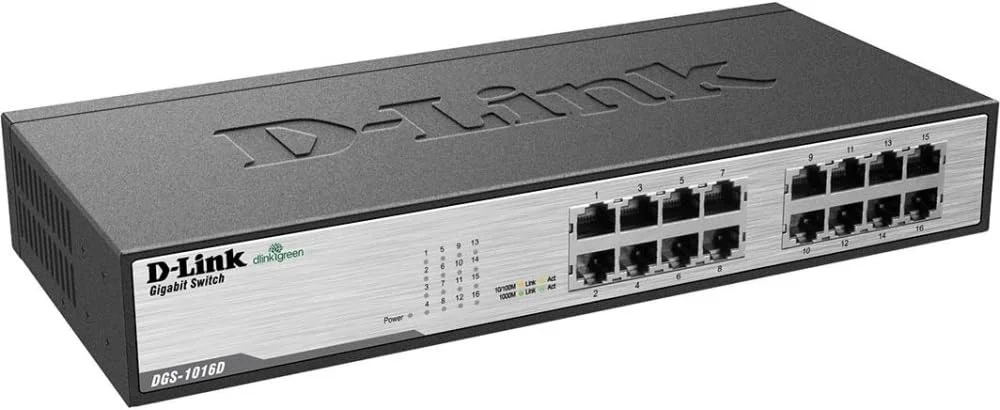سوئیچ 16 پورت D-Link DGS-1016D - پورت های EN، Fast EN، Gigabit EN سوئیچ 16 پورت D-Link DGS-1016D - پورت های EN، Fast EN، Gigabit EN