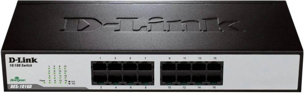 سوییچ رومیزی غیر مدیریتی 16 پورت فست اترنت دی-لینک (DES-1016D) سوییچ رومیزی غیر مدیریتی 16 پورت فست اترنت دی-لینک (DES-1016D)