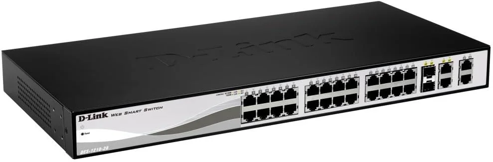 سوئیچ هوشمند 24 پورت 10/100BaseT + 2 پورت 10/100/1000BaseT + 2 پورت کمبو 1000BaseT/SFP دی-لینک - DES-1210-28 سوئیچ هوشمند 24 پورت 10/100BaseT + 2 پورت 10/100/1000BaseT + 2 پورت کمبو 1000BaseT/SFP دی-لینک - DES-1210-28