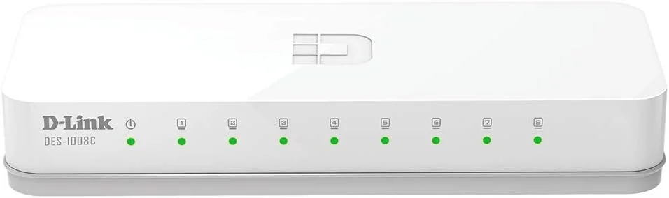 سوئیچ دسکتاپ 8 پورت 10/100 D-Link DES-1008C || طراحی شیک و جمع و جور || سوئیچ غیر مدیریتی 10/100 مگابیت بر ثانیه برای SOHO و کسب و کارهای کوچک و متوسط سوئیچ دسکتاپ 8 پورت 10/100 D-Link DES-1008C || طراحی شیک و جمع و جور || سوئیچ غیر مدیریتی 10/100 مگابیت بر ثانیه برای SOHO و کسب و کارهای کوچک و متوسط