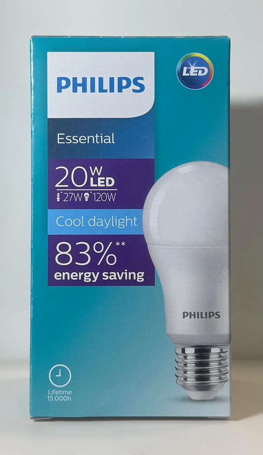 لامپ ال ای دی 20 وات فیلیپس معادل 120 وات A60 E27، نور مهتابی، 929003616107