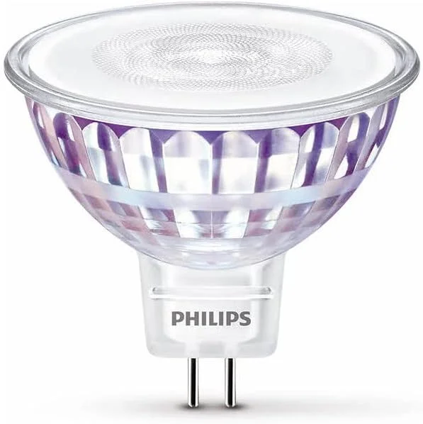 چراغ ال ای دی نقطه ای فیلیپس [GU5.3 MR16] 7 وات - 50 وات، سفید گرم 2700 کلوین، 36 درجه، غیر قابل تنظیم نور