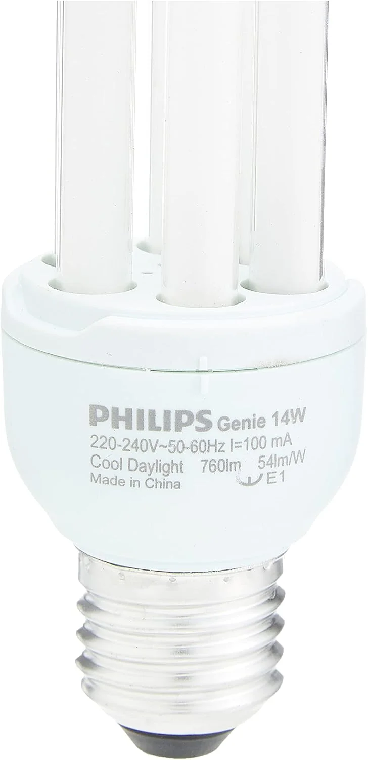 لامپ کم مصرف 14 وات فیلیپس مدل Genie پایه E27 نور سفید لامپ کم مصرف 14 وات فیلیپس مدل Genie پایه E27 نور سفید