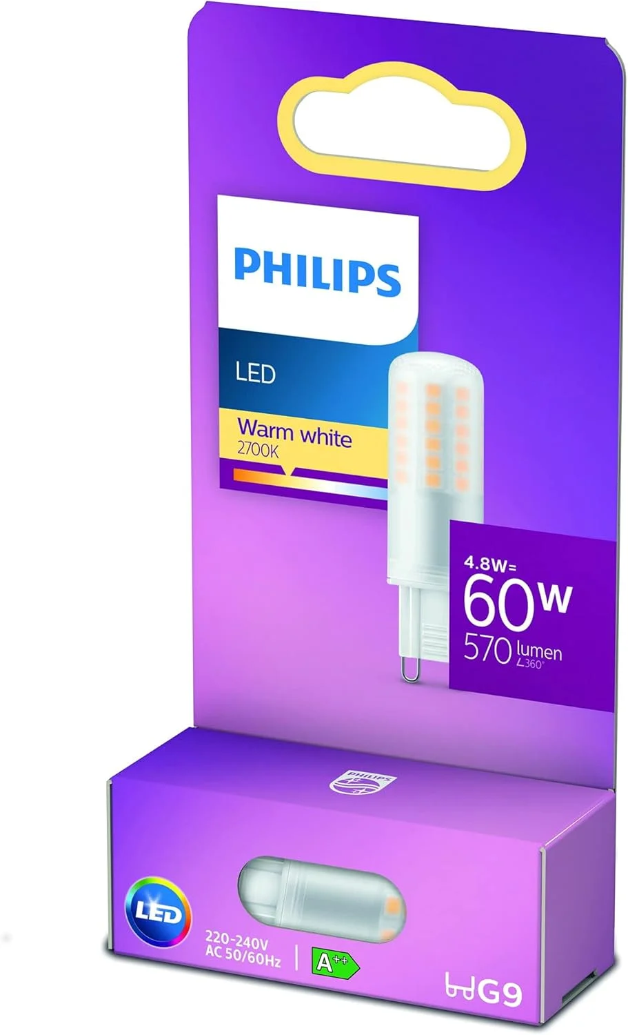 لامپ ال ای دی فیلیپس مدل Premium Light Capsule Spot با پایه G9، توان 4.8 وات (معادل 60 وات)، نور آفتابی (2700 کلوین)، غیر قابل تنظیم نور لامپ ال ای دی فیلیپس مدل Premium Light Capsule Spot با پایه G9، توان 4.8 وات (معادل 60 وات)، نور آفتابی (2700 کلوین)، غیر قابل تنظیم نور