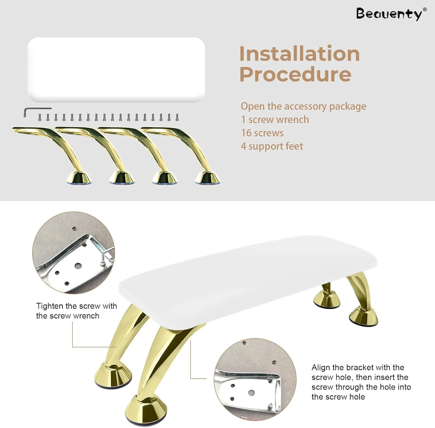 بالشتک بزرگ زیر دستی ناخن Beauenty، زیر دستی ناخن PU میکروفیبر، بالش زیر دستی برای ناخن های دست و پا، میز زیر دستی ناخن برای استفاده در سالن مانیکور، ابزار جانبی جداشدنی طراحی ناخن (استایل 2)
