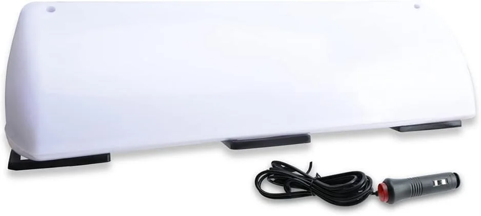 چراغ سقفی تاکسی LED سفید 5 وات 12 ولت ZYHW با چراغ تبلیغاتی 55 سانتی متری
