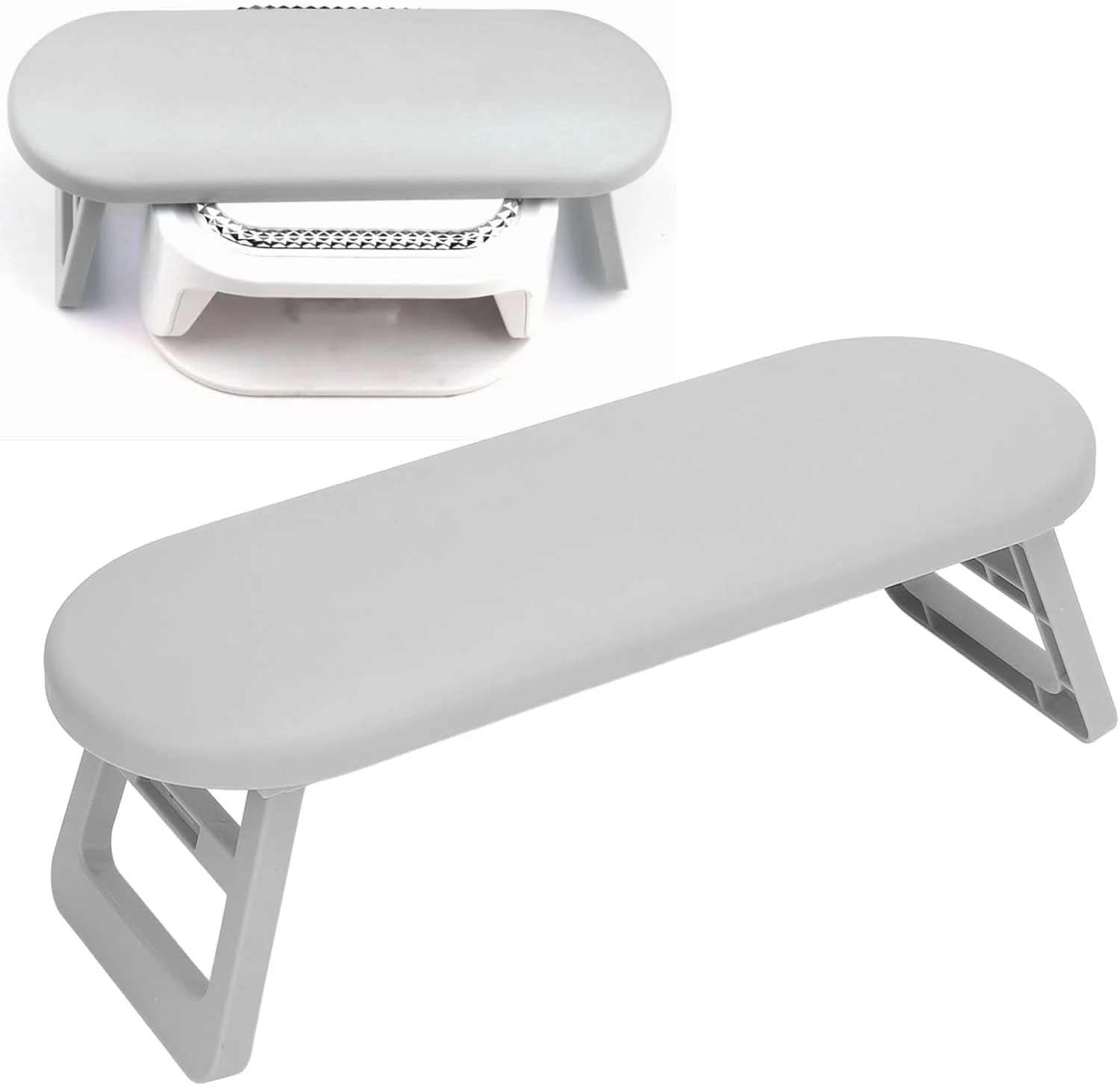 ست 2 عددی زیر دستی ناخن، زیر دستی حرفه ای تاشو از جنس چرم میکروفیبر، بالشتک اسفنجی ضخیم و قابل شستشو برای سالن های مانیکور و استفاده تکنسین های ناخن