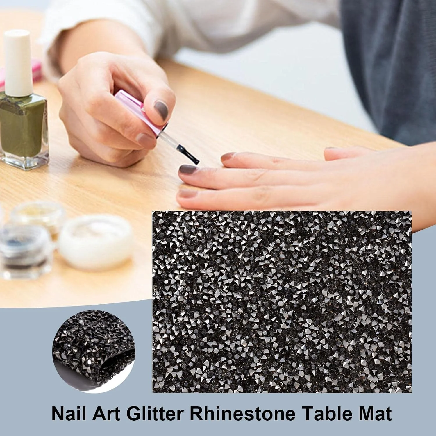Sequined Nail Pad,Shiny Nail Cushion,Nail Tools Wrist Hand Pillow Cushion Table Mat,Light Weighted Rhinestone Sequin Hand Pillow Sequined Nail Pad,Shiny Nail Cushion,Nail Tools Wrist Hand Pillow Cushion Table Mat,Light Weighted Rhinestone Sequin Hand Pillow