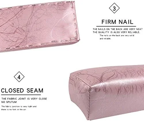 TAINDU Manicure Hand Pillow Rectangle Pu Leather Hand Rest For Nails Cushion Nail Pillow Salon Hand Holder Armrest Rest Manicure Nail Art Accessories Tool Gold (Color : Gold)