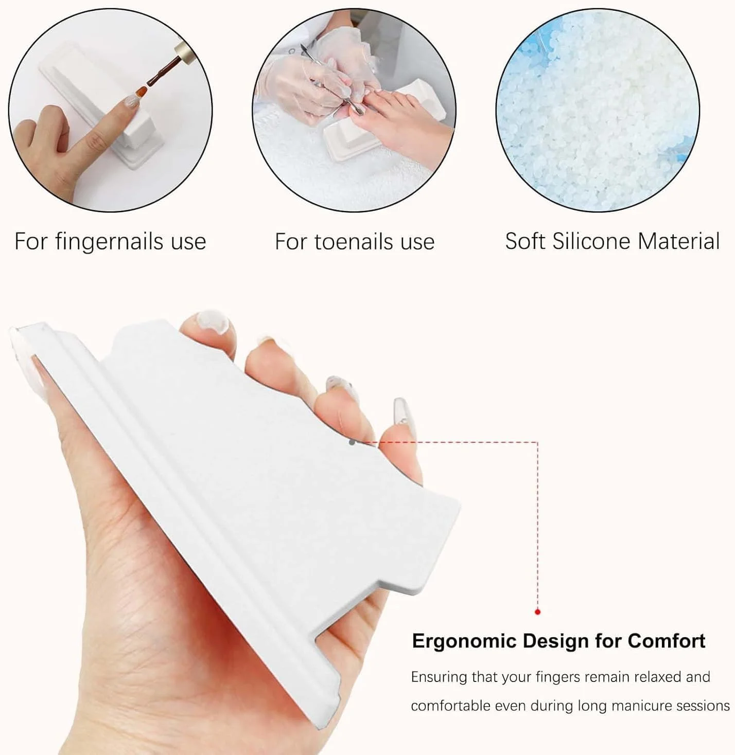 بالشتک استند ناخن با جداکننده انگشت، تکیه گاه دست سیلیکونی برای مانیکور در خانه یا سالن، بالش ناخن ضد لغزش برای طراحی و لاک زدن راحت ناخن (خاکستری) بالشتک استند ناخن با جداکننده انگشت، تکیه گاه دست سیلیکونی برای مانیکور در خانه یا سالن، بالش ناخن ضد لغزش برای طراحی و لاک زدن راحت ناخن (خاکستری)