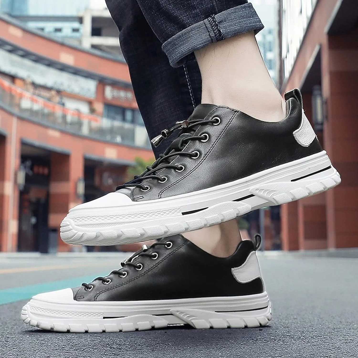 کفش های رسمی مردانه HBEIDAHUANG، کفش های غیر رسمی مردانه سفید، کفش های چرمی اصل مردانه، کفش های مردانه تنفسی، کتانی های مد روز آکسفورد مردانه (رنگ: Hortel، سایز: 9-US)