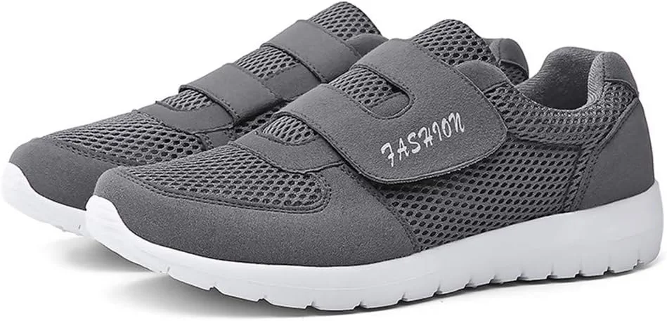 لیدر شو کفش پیاده روی راحتی مردانه، تخت فوق سبک، ضد لغزش، کتانی های مد روز چسبی