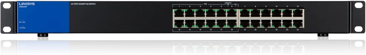 سوئیچ رکمونت 24 پورت گیگابیتی Linksys LGS124P سوئیچ رکمونت 24 پورت گیگابیتی Linksys LGS124P