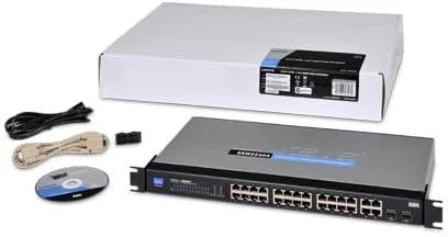 سوئیچ 24 پورت 10/100 + 4 پورت گیگابیتی Linksys Cisco SRW224G4 - WebView سوئیچ 24 پورت 10/100 + 4 پورت گیگابیتی Linksys Cisco SRW224G4 - WebView