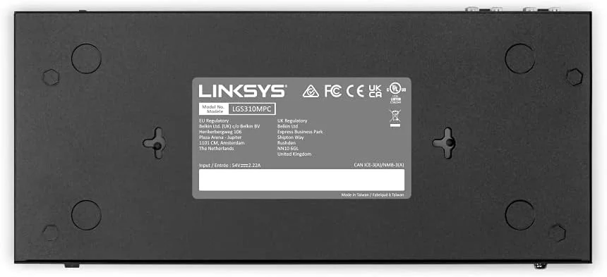 سوئیچ گیگابیتی مدیریتی 8 پورت Linksys با PoE+ و 2 آپلینک گیگابیتی SFP، 110 وات، LGS310MPC-EU، مشکی سوئیچ گیگابیتی مدیریتی 8 پورت Linksys با PoE+ و 2 آپلینک گیگابیتی SFP، 110 وات، LGS310MPC-EU، مشکی