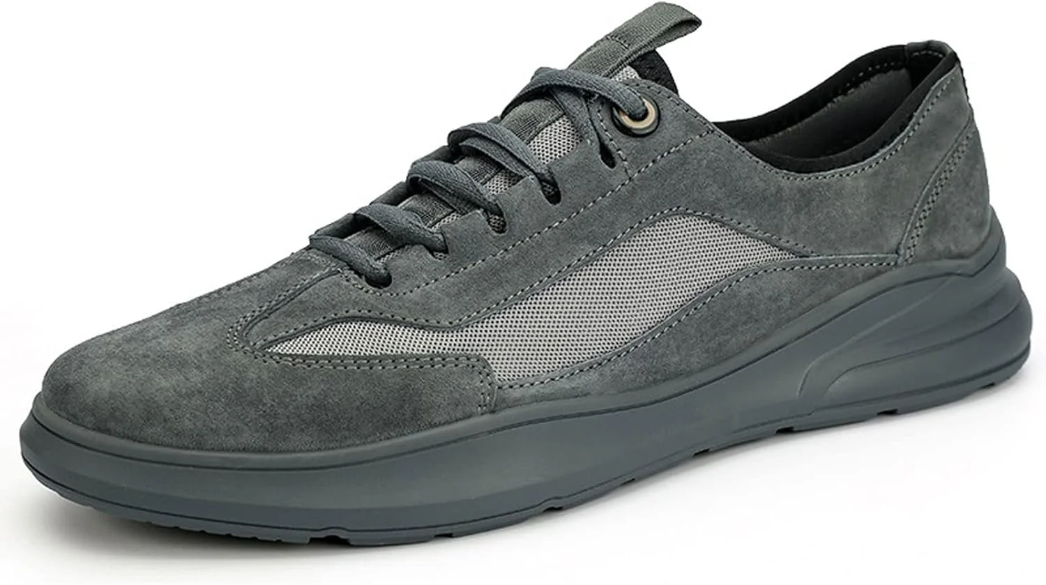 کفش های مجلسی مردانه LUCIY، کفش های کتانی مردانه شیک و همه کاره، کفش های پیاده روی مردانه تنفسی و کلاسیک (رنگ: خاکستری، سایز: 8-US)