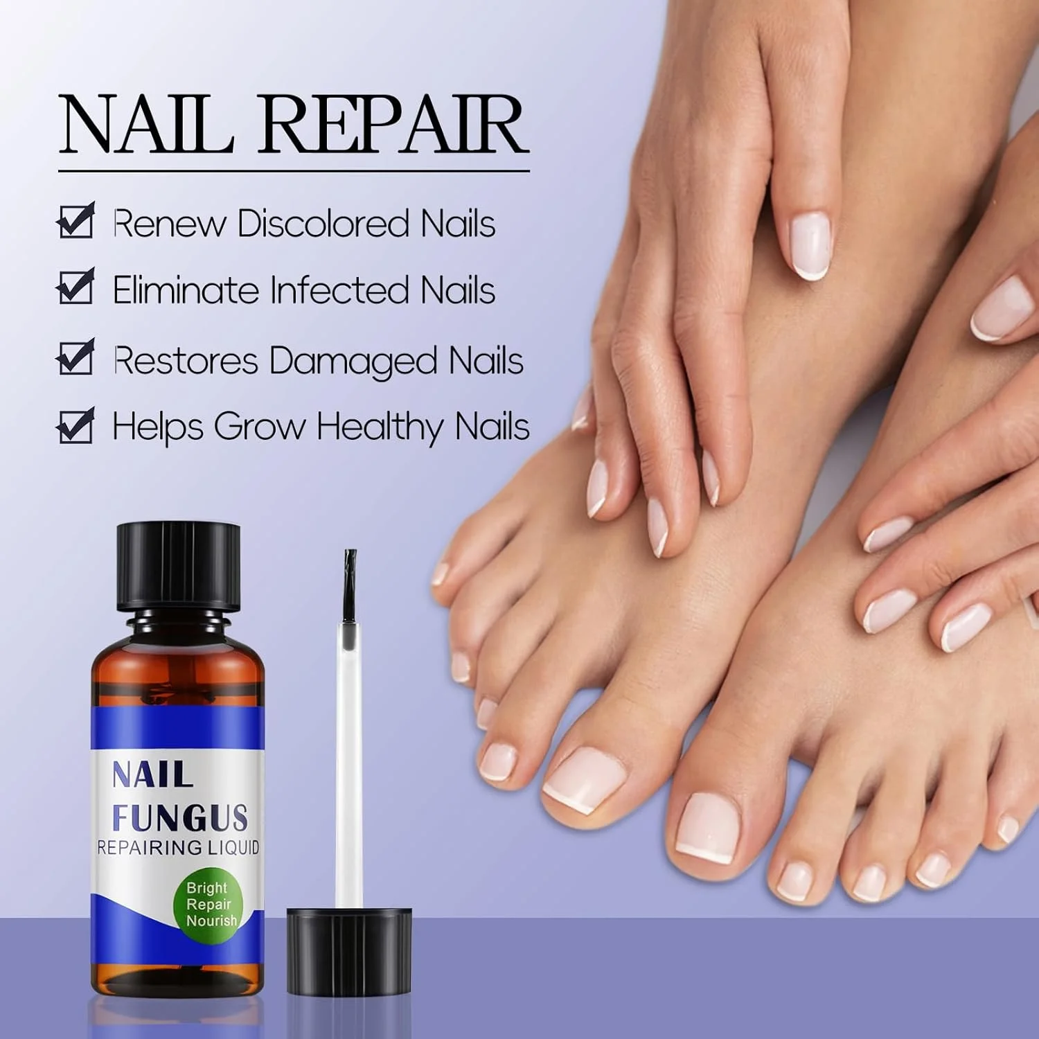 مایع درمان قارچ ناخن آپولیی 30 میلی لیتر، تقویت شده، مایع احیا و ترمیم قوی مراقبت از ناخن برای درمان ناخن های ضخیم، آسیب دیده و تغییر رنگ داده مایع درمان قارچ ناخن آپولیی 30 میلی لیتر، تقویت شده، مایع احیا و ترمیم قوی مراقبت از ناخن برای درمان ناخن های ضخیم، آسیب دیده و تغییر رنگ داده