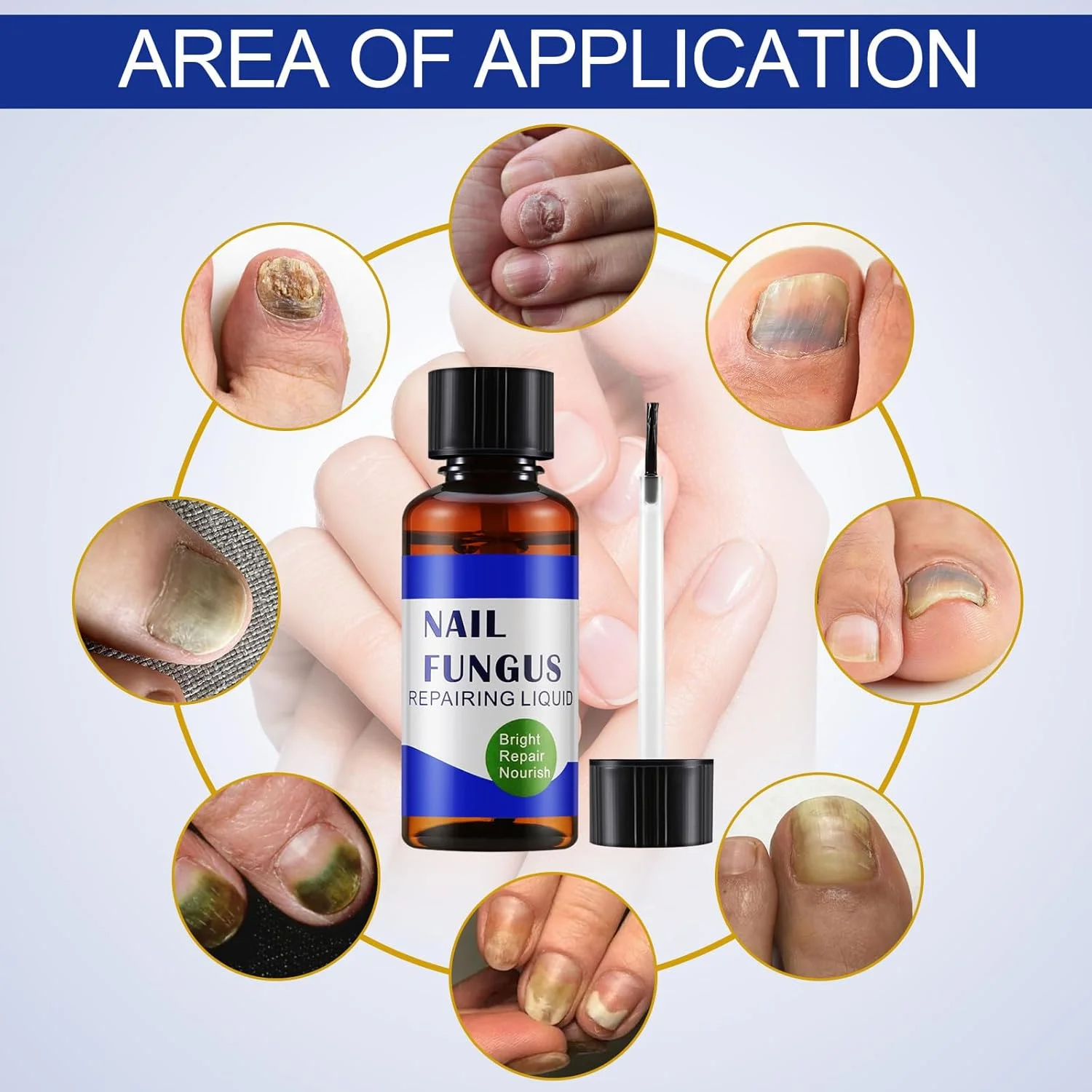 مایع درمان قارچ ناخن آپولیی 30 میلی لیتر، تقویت شده، مایع احیا و ترمیم قوی مراقبت از ناخن برای درمان ناخن های ضخیم، آسیب دیده و تغییر رنگ داده مایع درمان قارچ ناخن آپولیی 30 میلی لیتر، تقویت شده، مایع احیا و ترمیم قوی مراقبت از ناخن برای درمان ناخن های ضخیم، آسیب دیده و تغییر رنگ داده