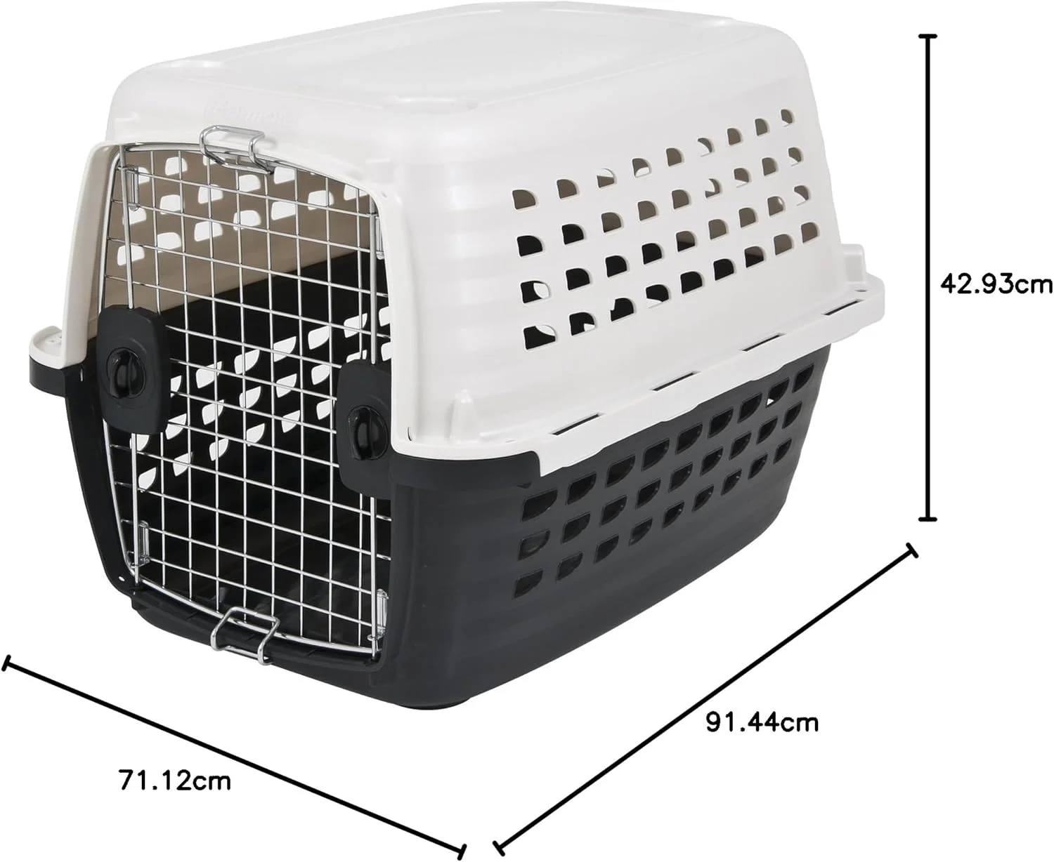 حمل کننده حیوانات خانگی Petmate 41032 Compass Fashion، مناسب برای گربه و سگ، 4.5 تا 9 کیلوگرم، سفید مرواریدی/مشکی