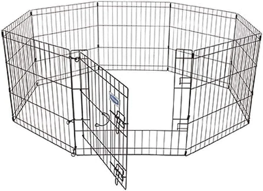 محوطه بازی حیوانات خانگی پت‌میت با درب و طراحی قلاب‌دار به همراه میخ‌های زمینی در 5 ارتفاع مختلف