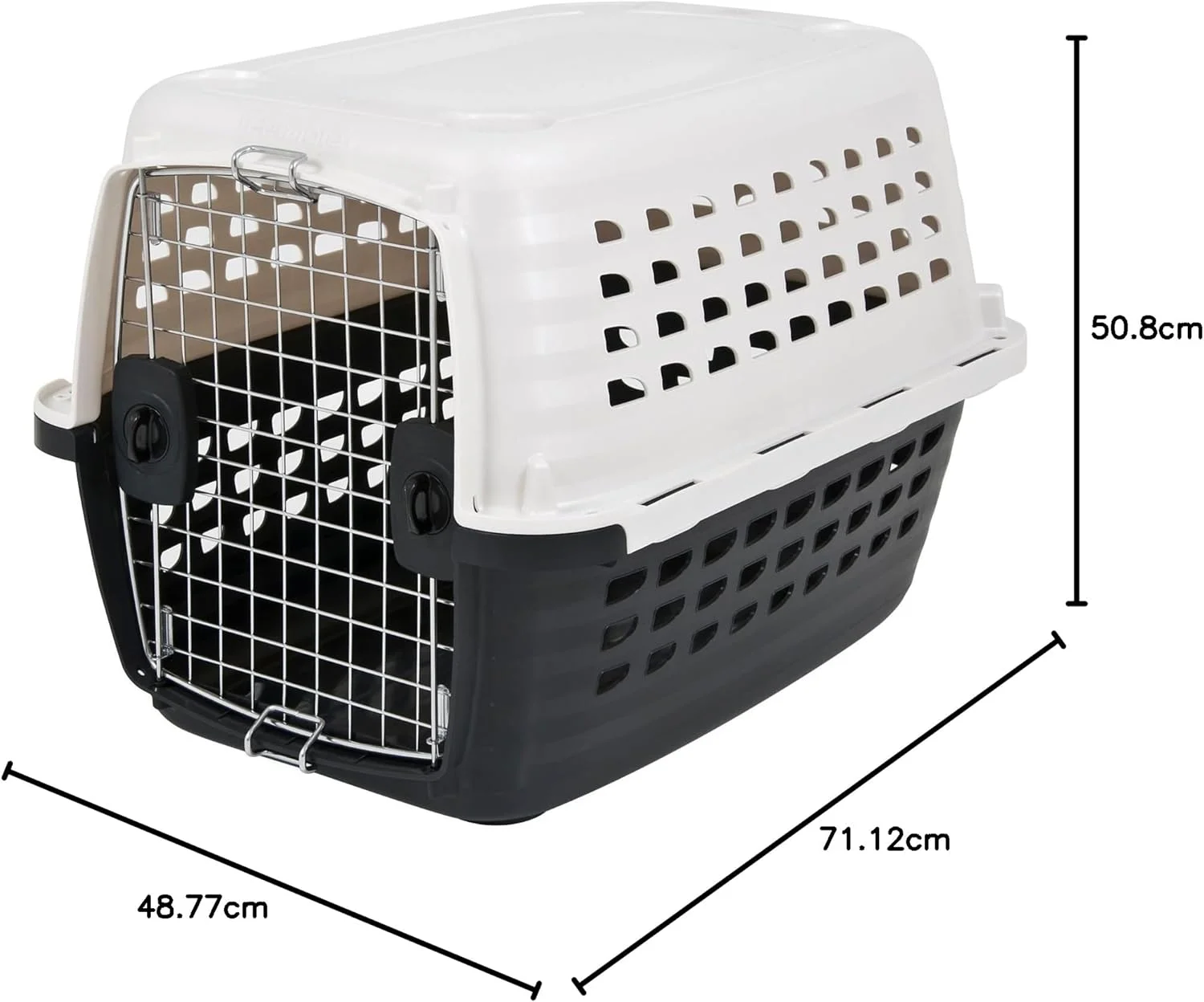 حمل کننده حیوانات خانگی پت‌میت مدل Compass، مناسب برای حیوانات 9 تا 13.5 کیلوگرم، سفید صدفی/مشکی، مدل: 41033