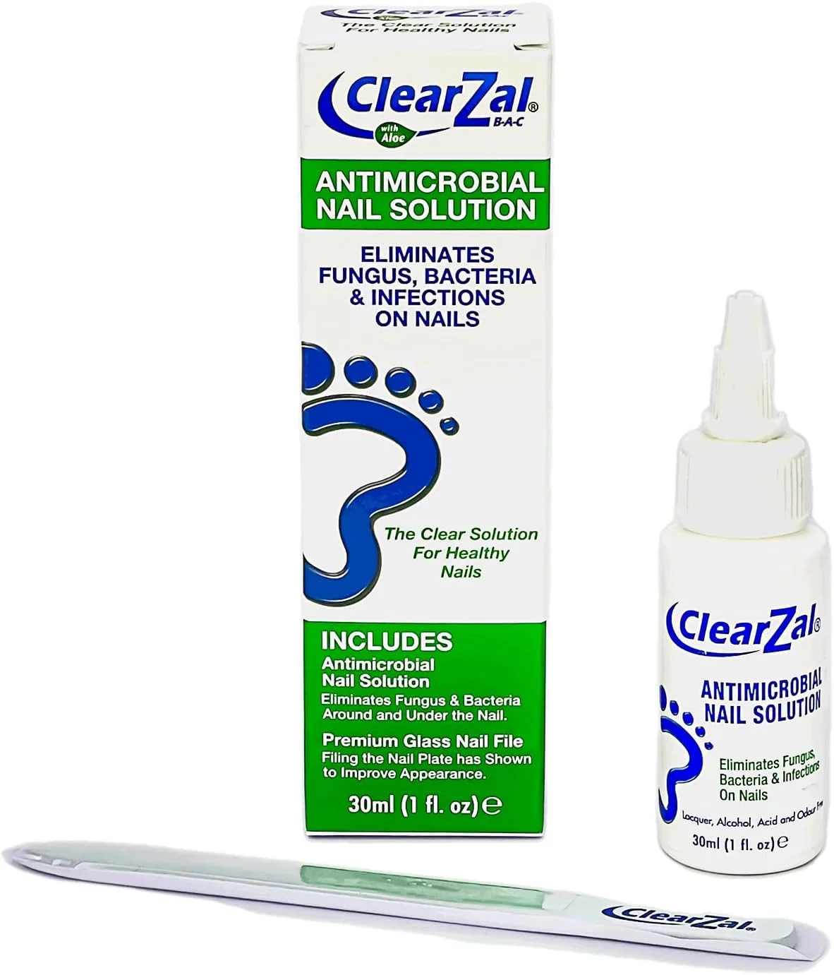 محلول ضد میکروبی ناخن ClearZal | محلول ناخن ضد میکروبی 30 میلی لیتر | از بین برنده قارچ، باکتری و ویروس محلول ضد میکروبی ناخن ClearZal | محلول ناخن ضد میکروبی 30 میلی لیتر | از بین برنده قارچ، باکتری و ویروس
