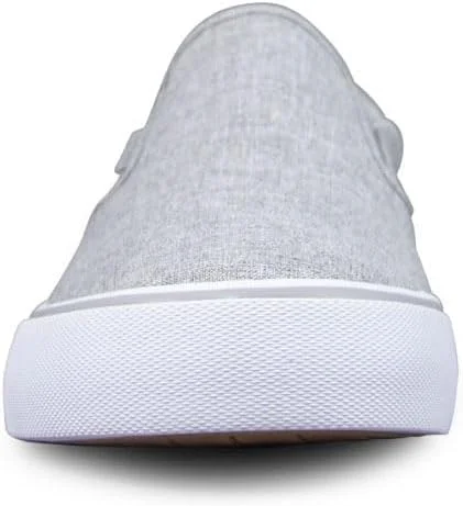 کفش‌های کتانی روزمره مردانه Lugz مدل Clipper | کفش‌های Slip On مردانه | کفش مردانه روزمره، خاکستری متوسط/سفید/آدامسی، سایز 42