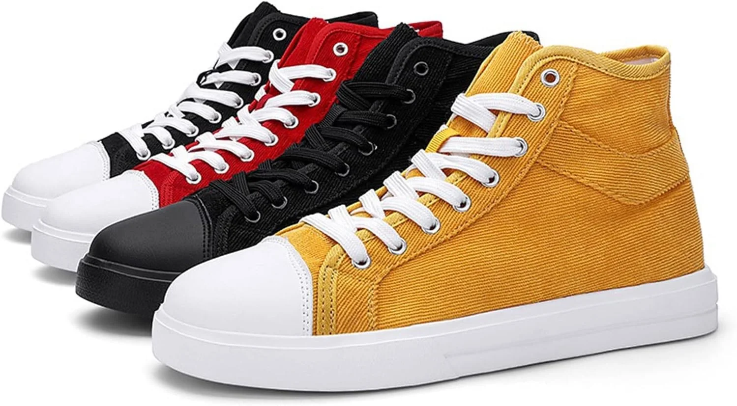 LUCIY Men Shoes Men Shoes High Top Canvas Shoes Light Comfort Sneakers for Men Shoes Fashion Black Classic Canvas Shoes (Color : Hortel�, Size : 39)